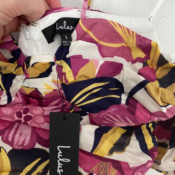 Lulus All About Allure White Floral Print Off-the-Shoulder Mini Dress - Picture 6 of 7